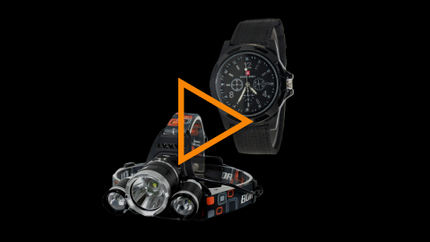 Налобний ліхтар + годинник у подарунок
